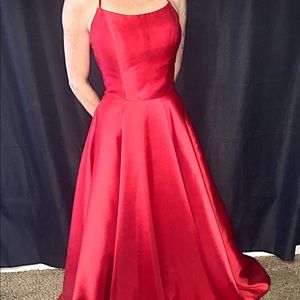 Red formal dress